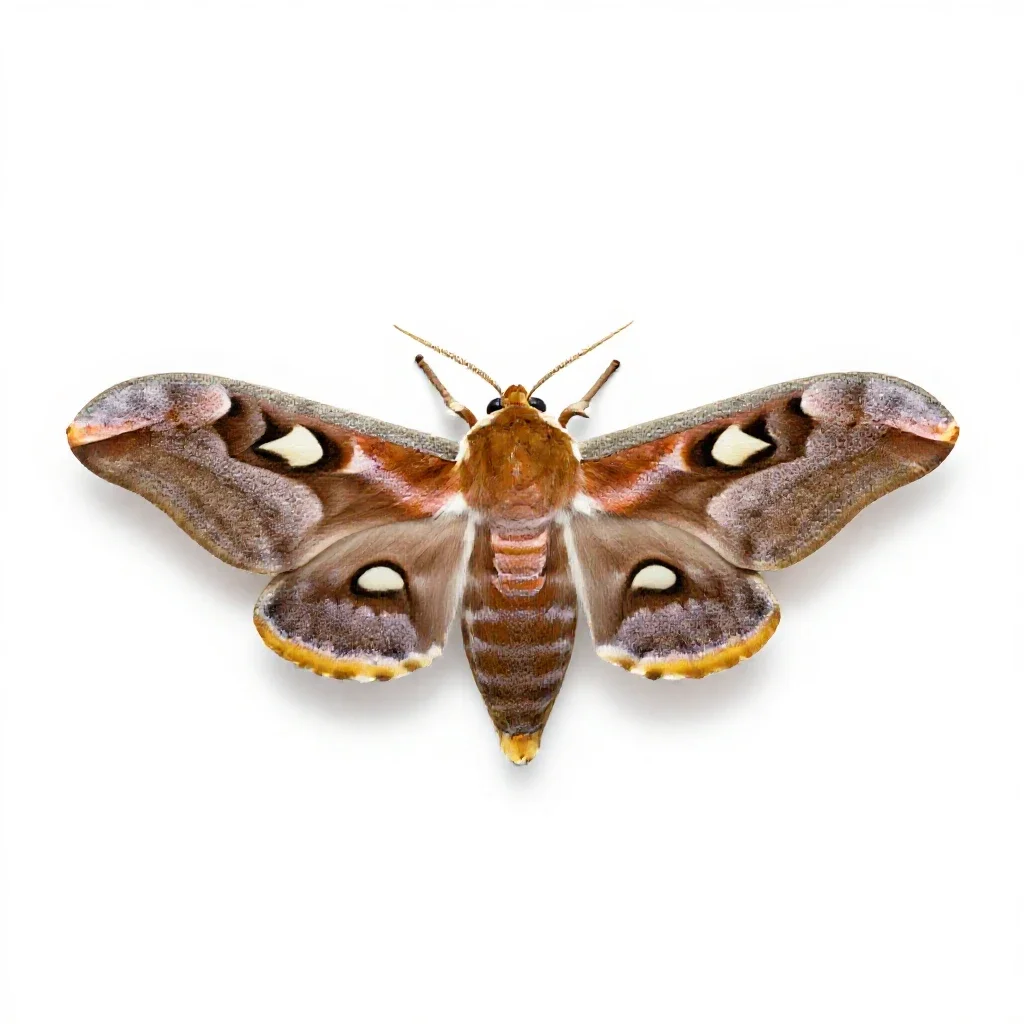 Cecropia isolated on a white background