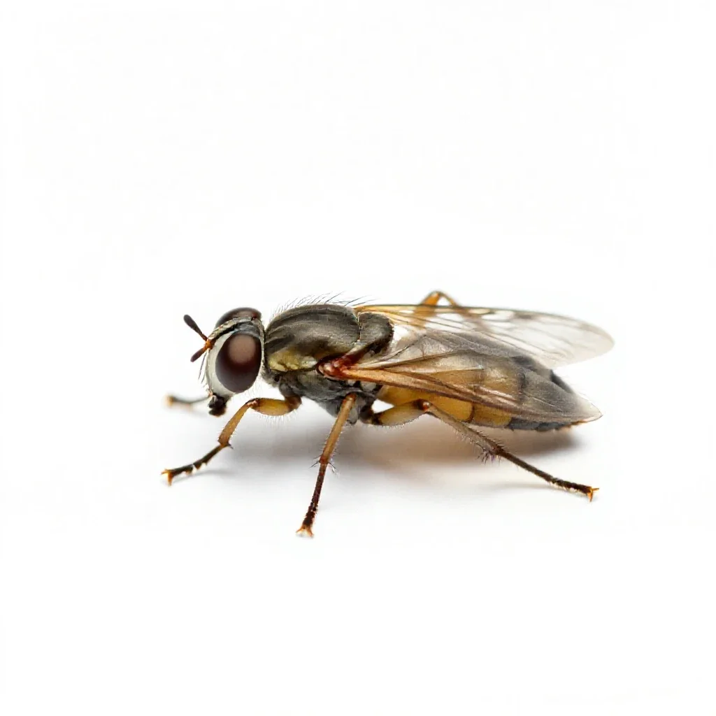 Chalcid fly isolated on a white background