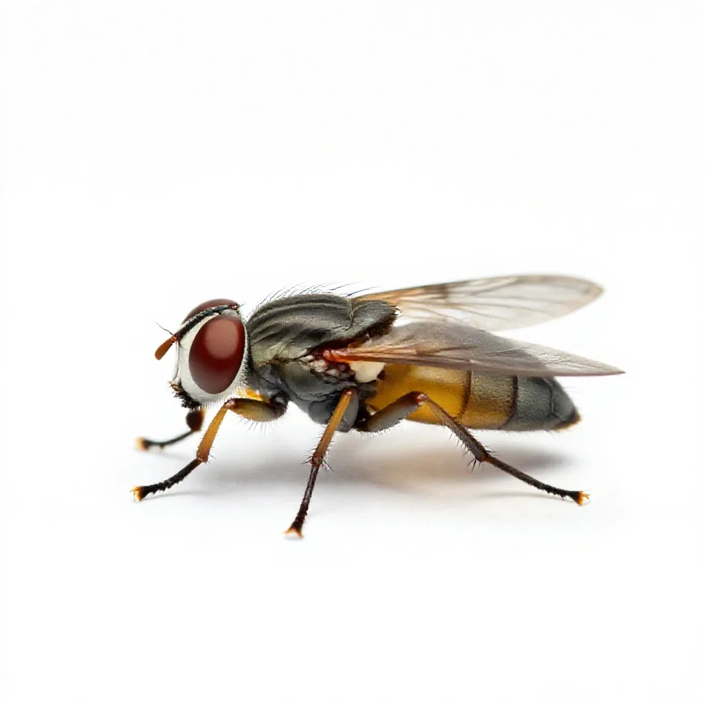 Chalcis fly isolated on a white background