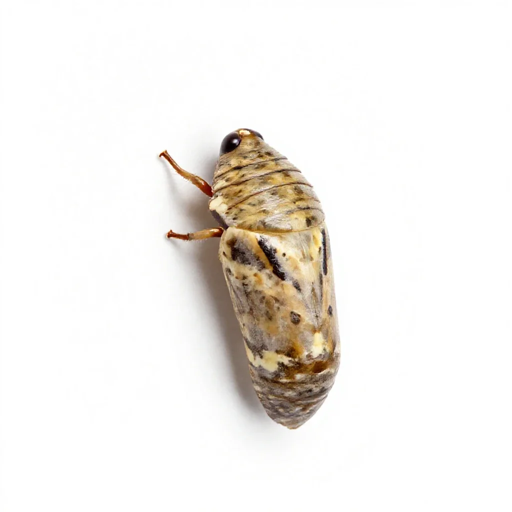 Chrysalis isolated on a white background