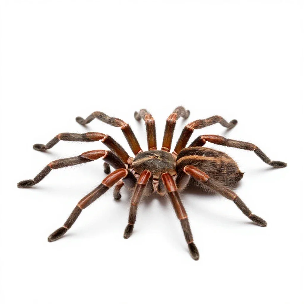 Comb-footed spider isolated on a white background