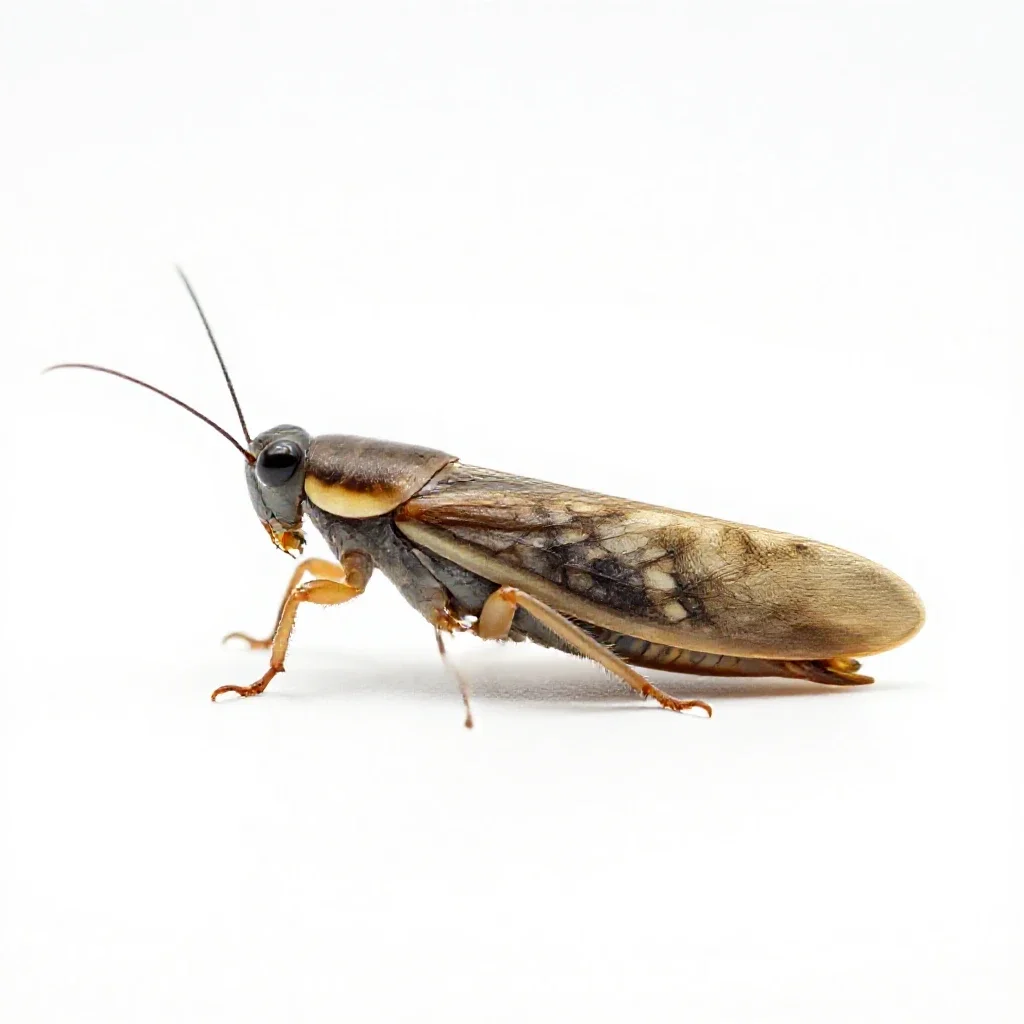 Common booklouse isolated on a white background