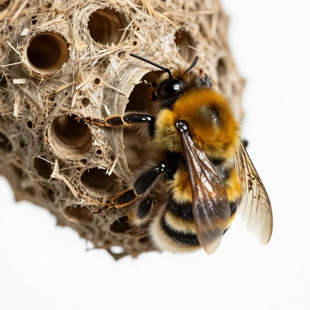 Cuckoo-bumblebee isolated on a white background