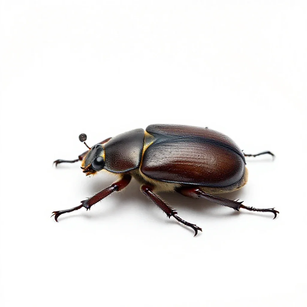 Darkling beetle isolated on a white background