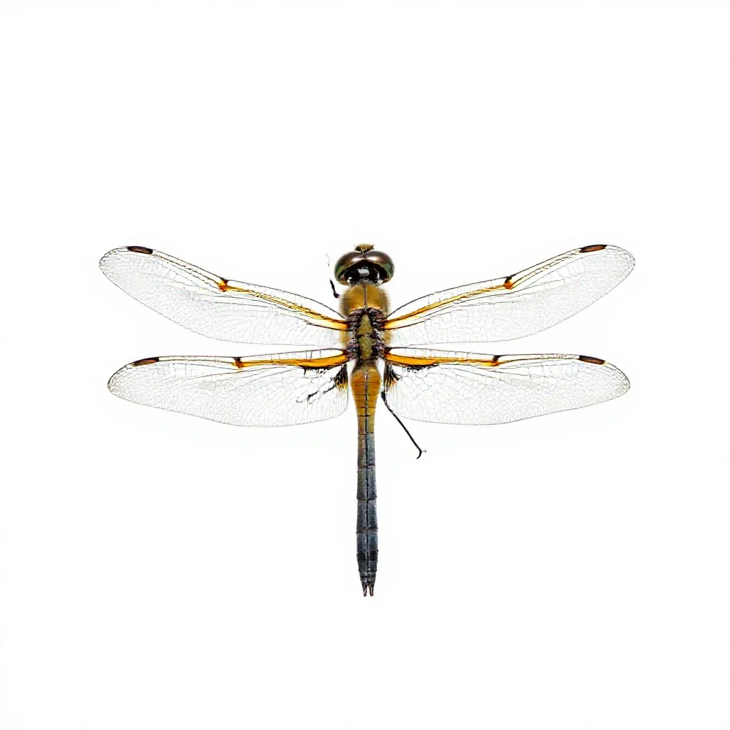 Dragonfly isolated on a white background