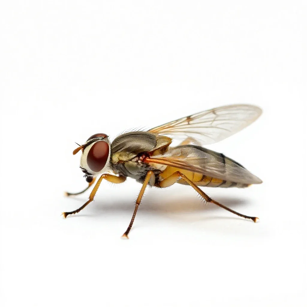 Drosophila isolated on a white background