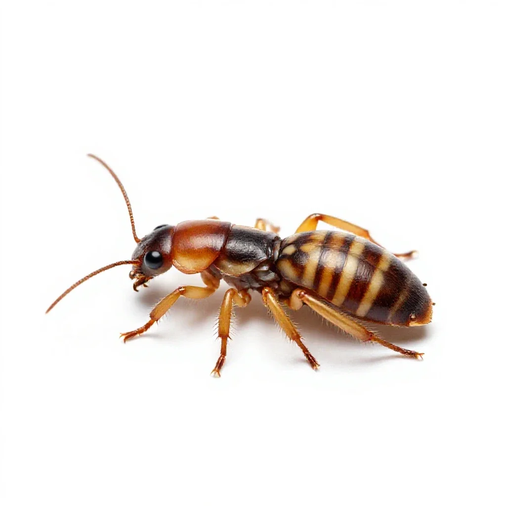Dry-wood termite isolated on a white background