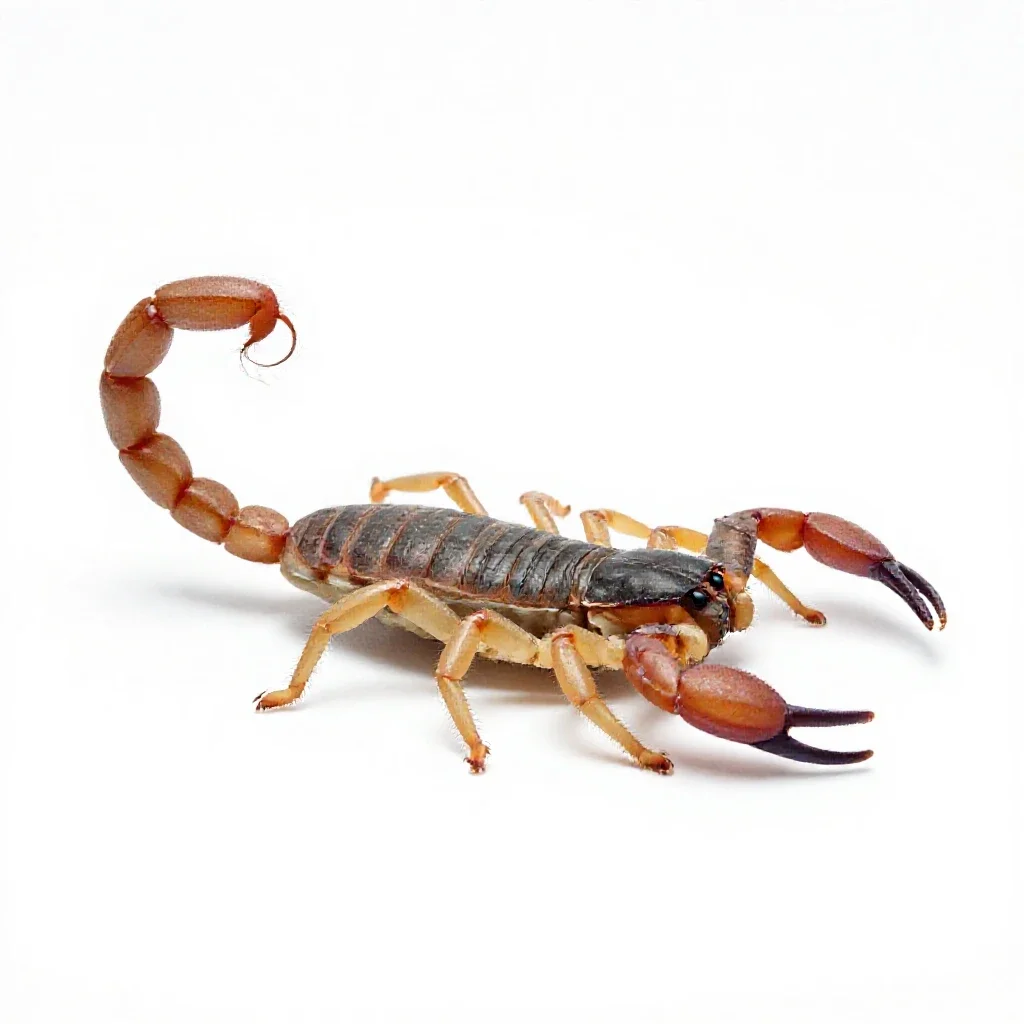 False scorpion isolated on a white background