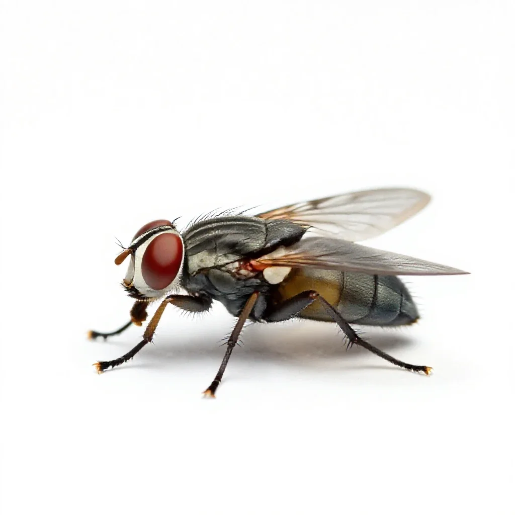 Flesh fly isolated on a white background