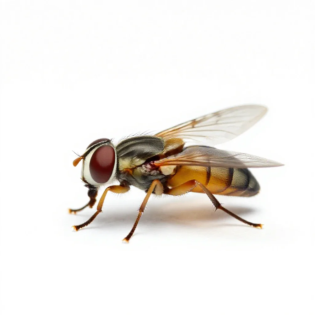 Fruit fly isolated on a white background