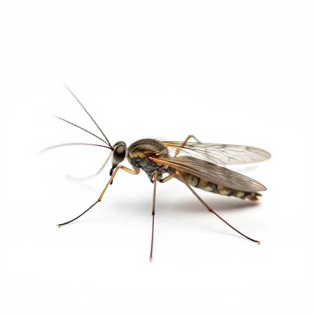 Gall midge isolated on a white background