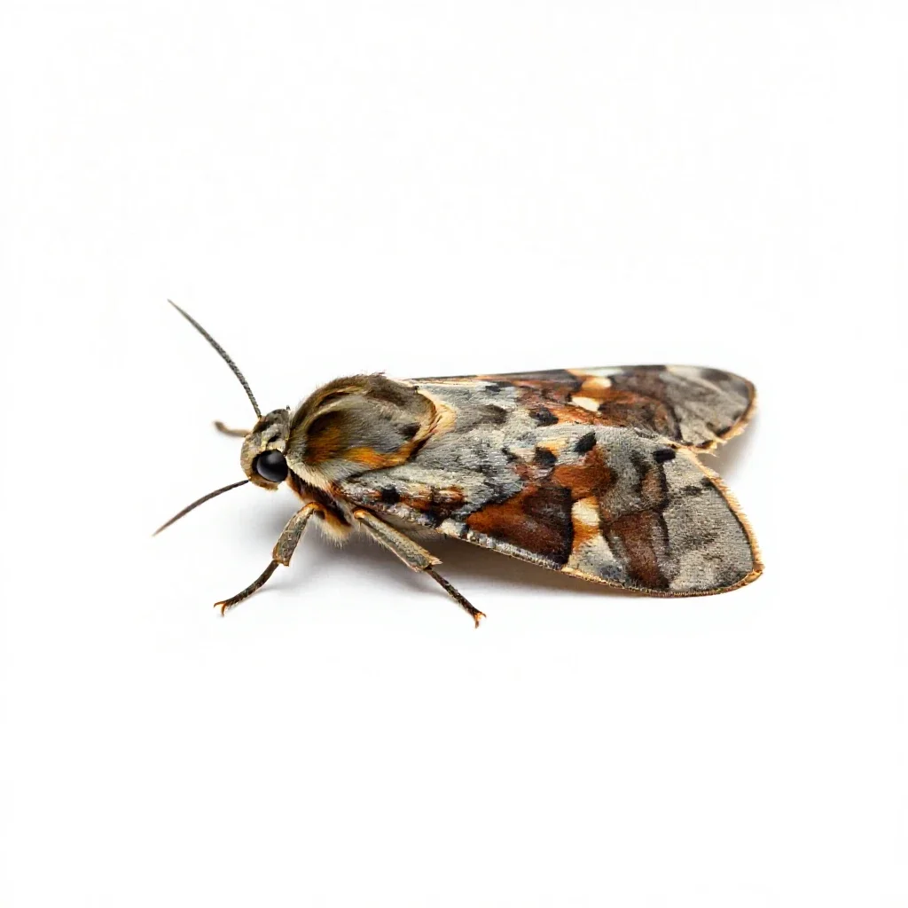 Gelechiid isolated on a white background