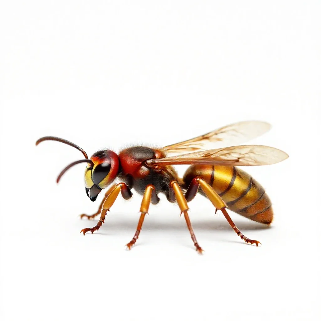 Giant hornet isolated on a white background
