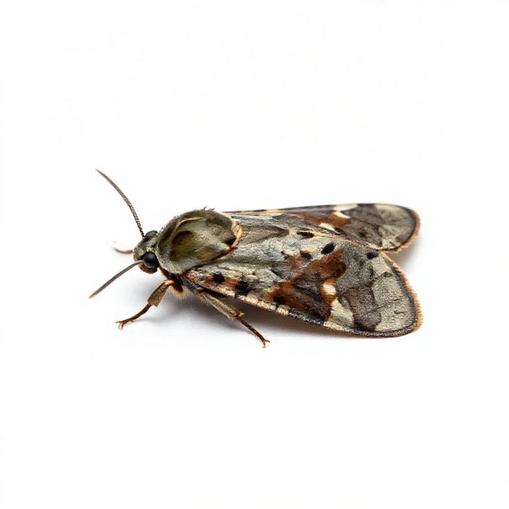 Gracilariid isolated on a white background