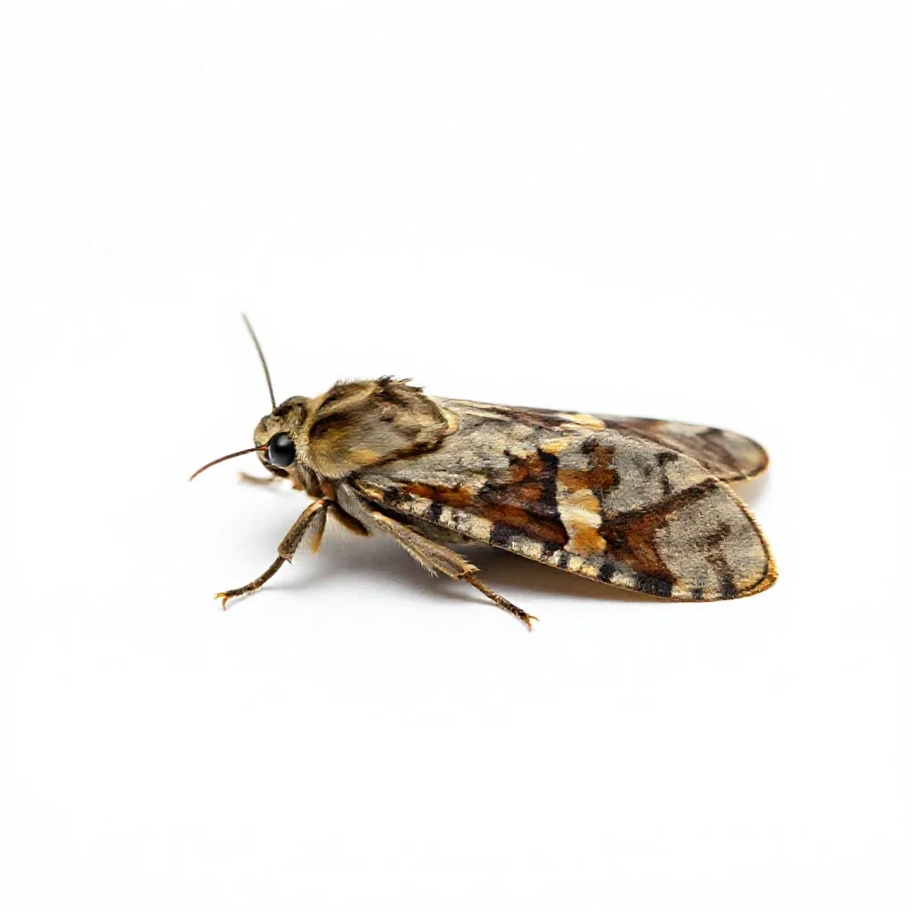 Grain moth isolated on a white background