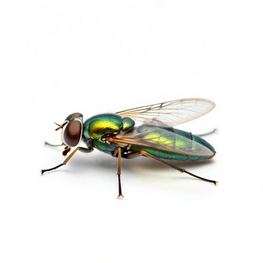 Greenbottle isolated on a white background