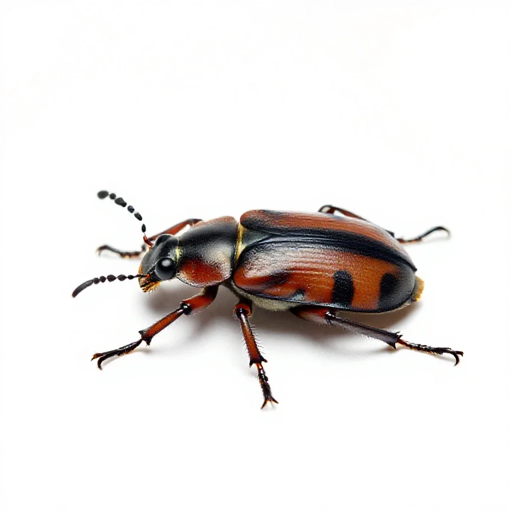 Ground beetle isolated on a white background