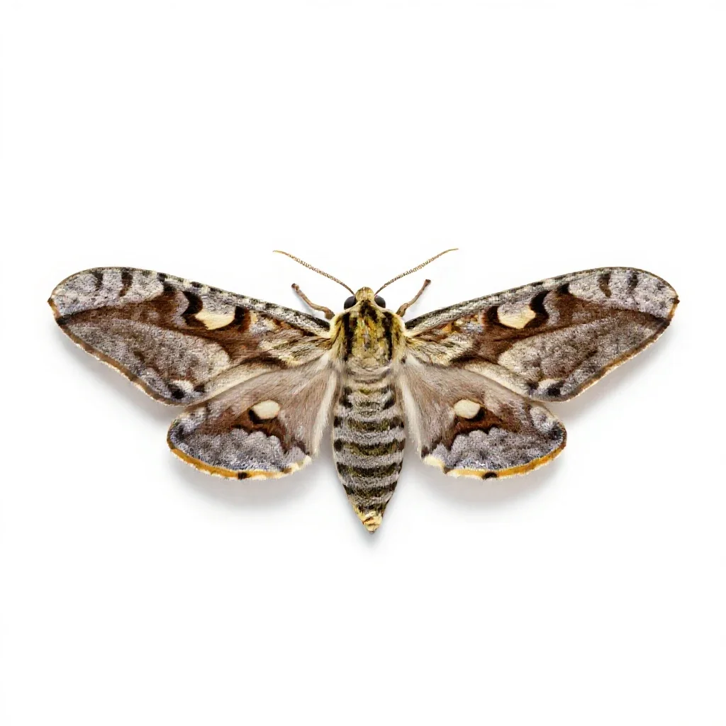 Gypsy moth isolated on a white background