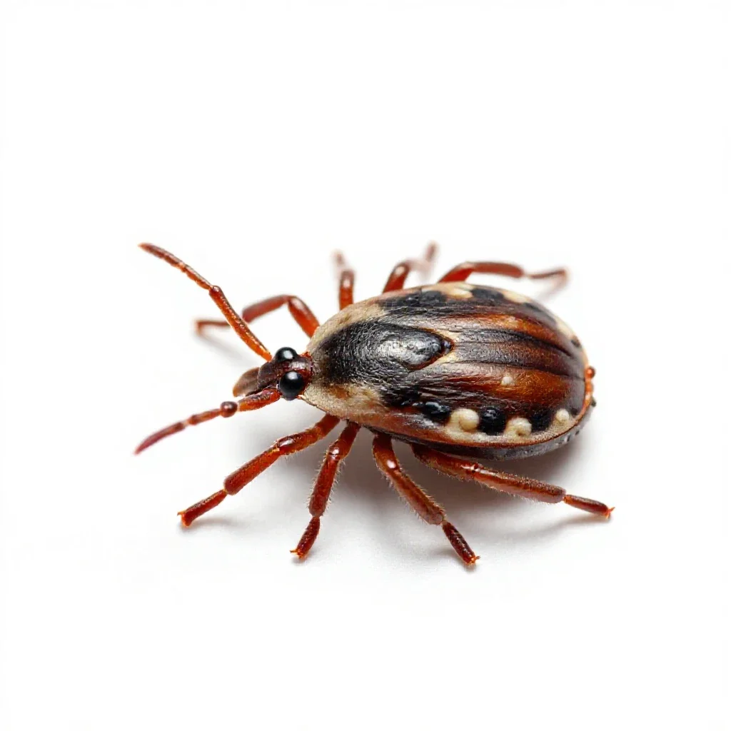 Hard tick isolated on a white background