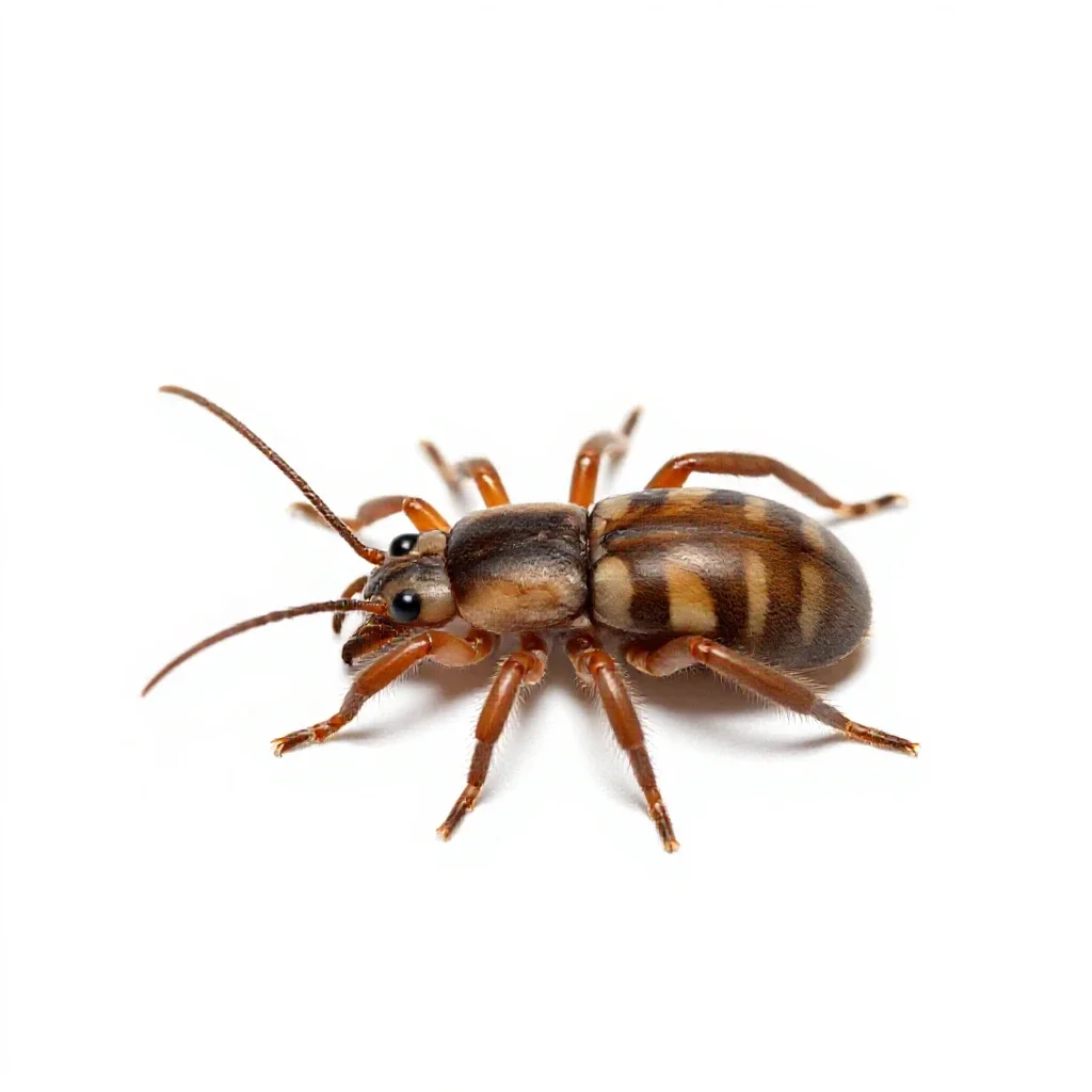 Harvest mite isolated on a white background