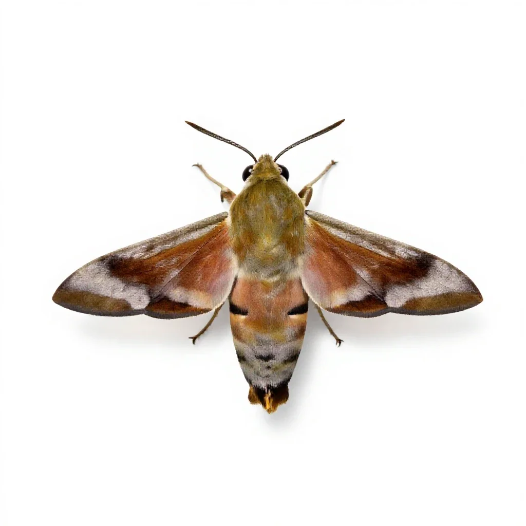 Hawkmoth isolated on a white background