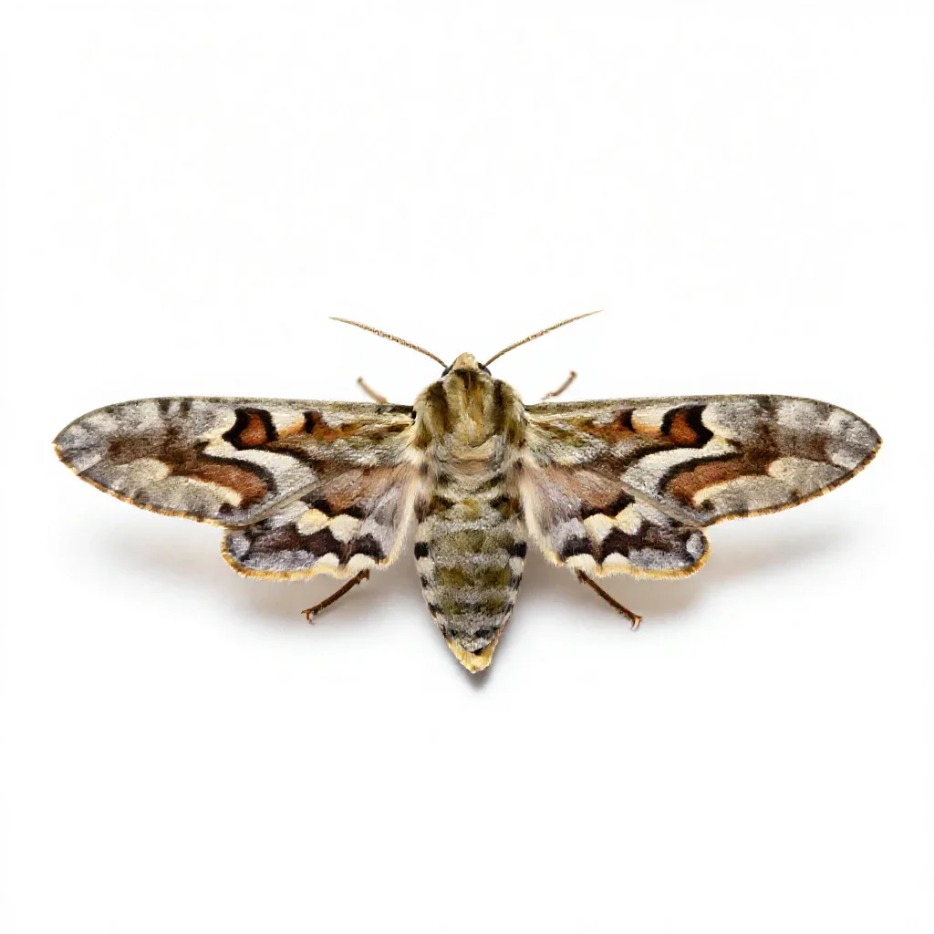 Heliothis moth isolated on a white background
