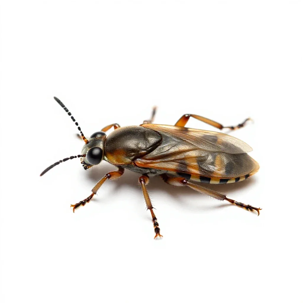 Hemipterous insect isolated on a white background