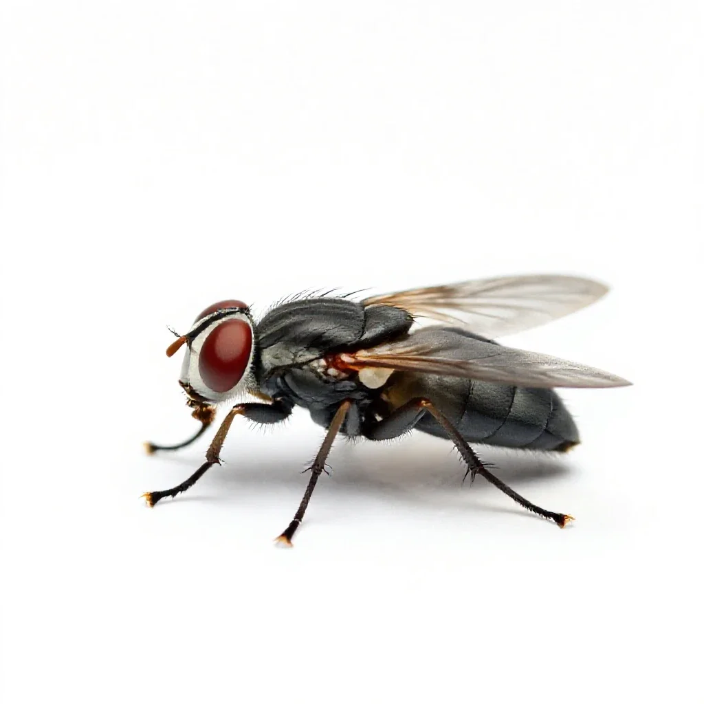 Horn fly isolated on a white background