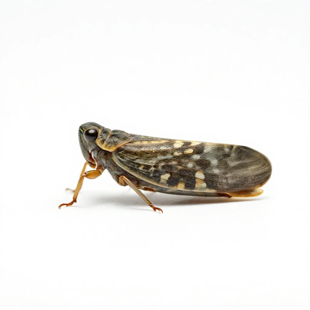 Jassid isolated on a white background