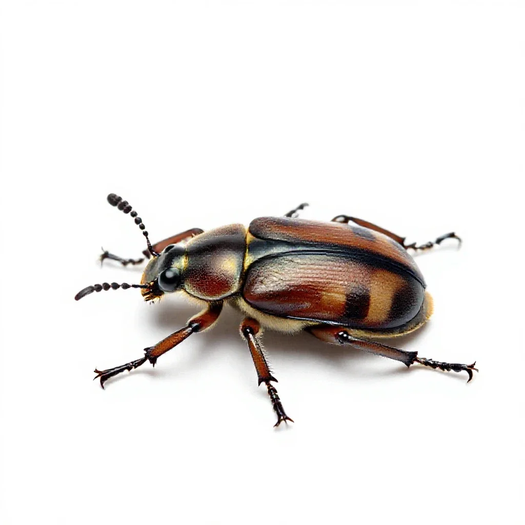 Lamellicorn beetle isolated on a white background