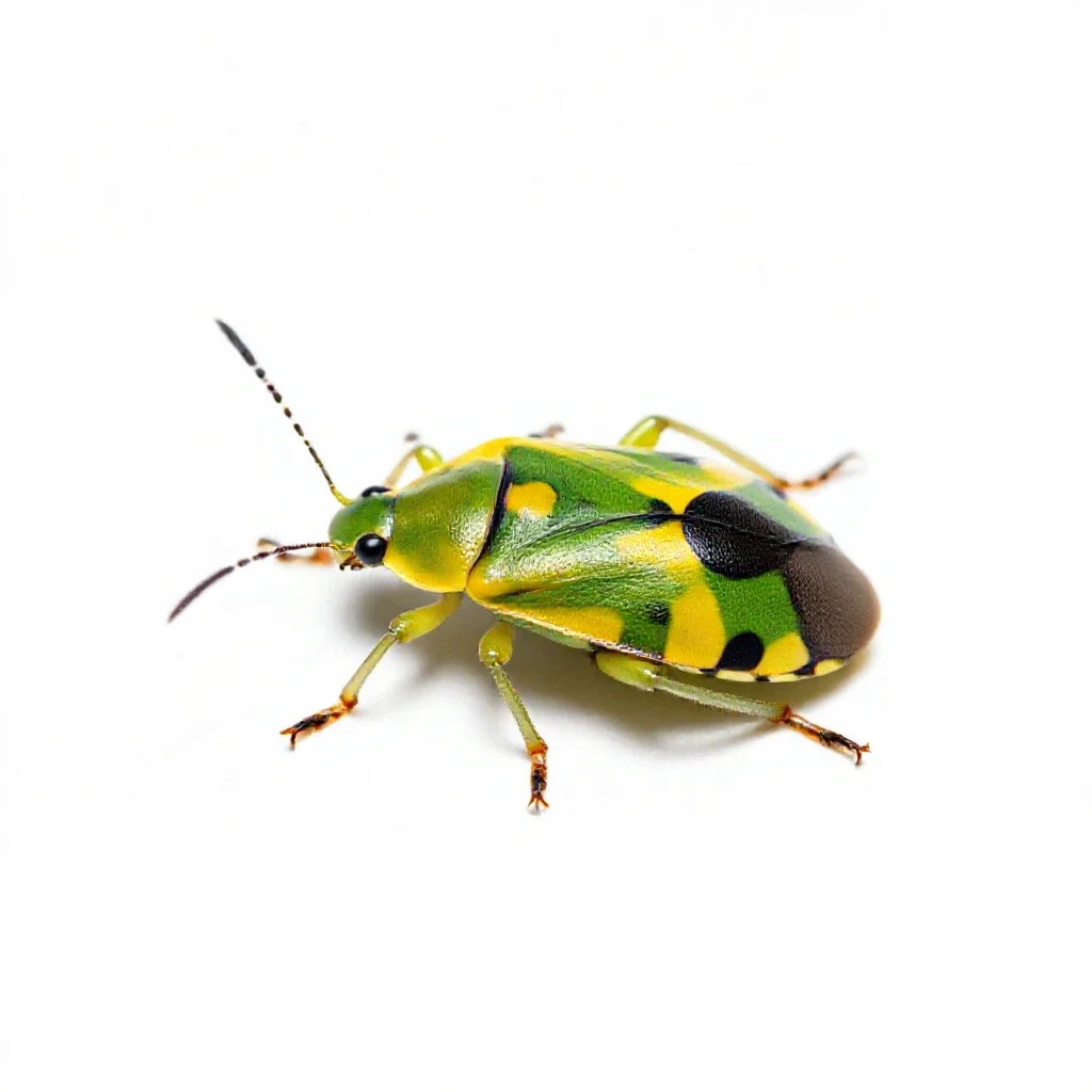 Leaf bug isolated on a white background