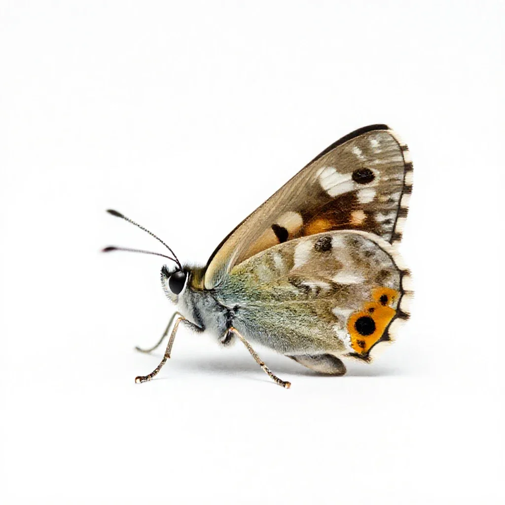 Lepidopterous insect isolated on a white background