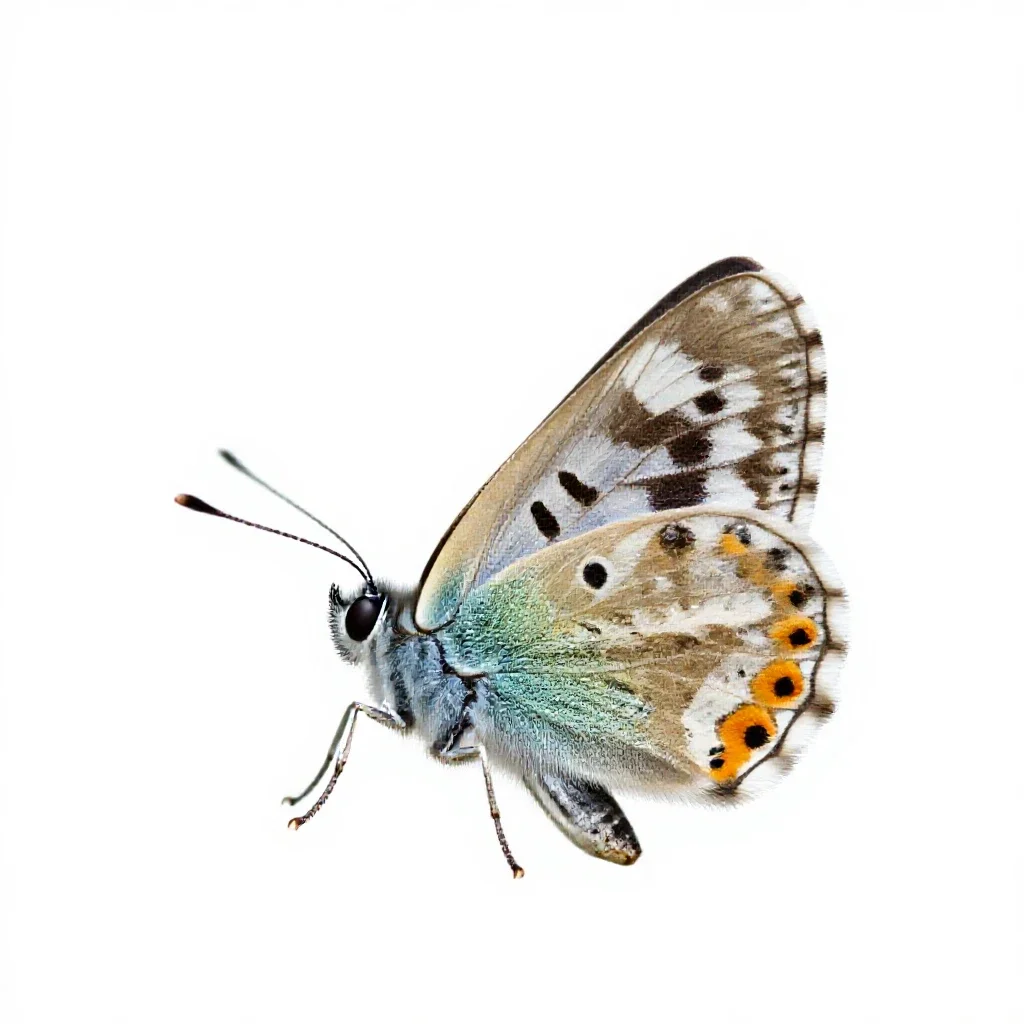 Lycaenid isolated on a white background