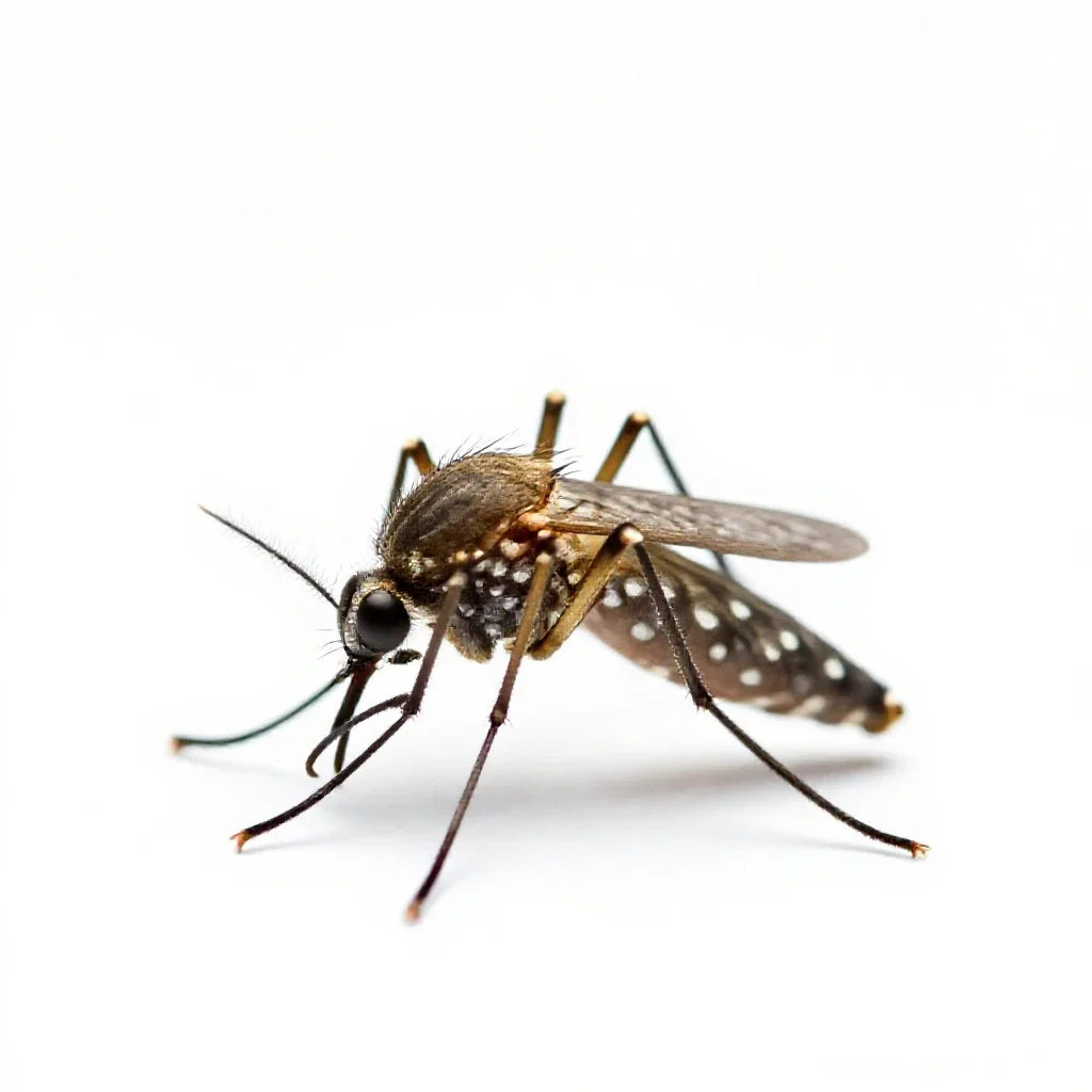 Malarial mosquito isolated on a white background