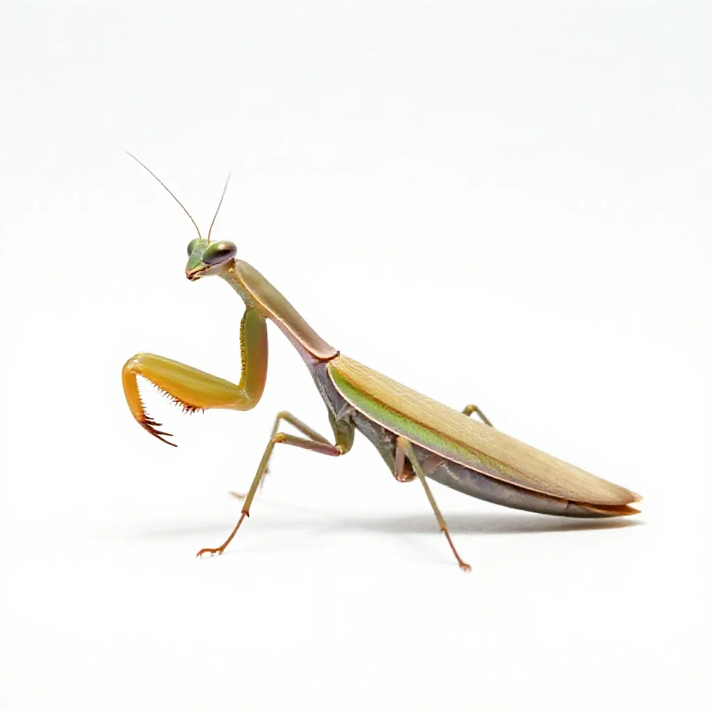 Mantis isolated on a white background