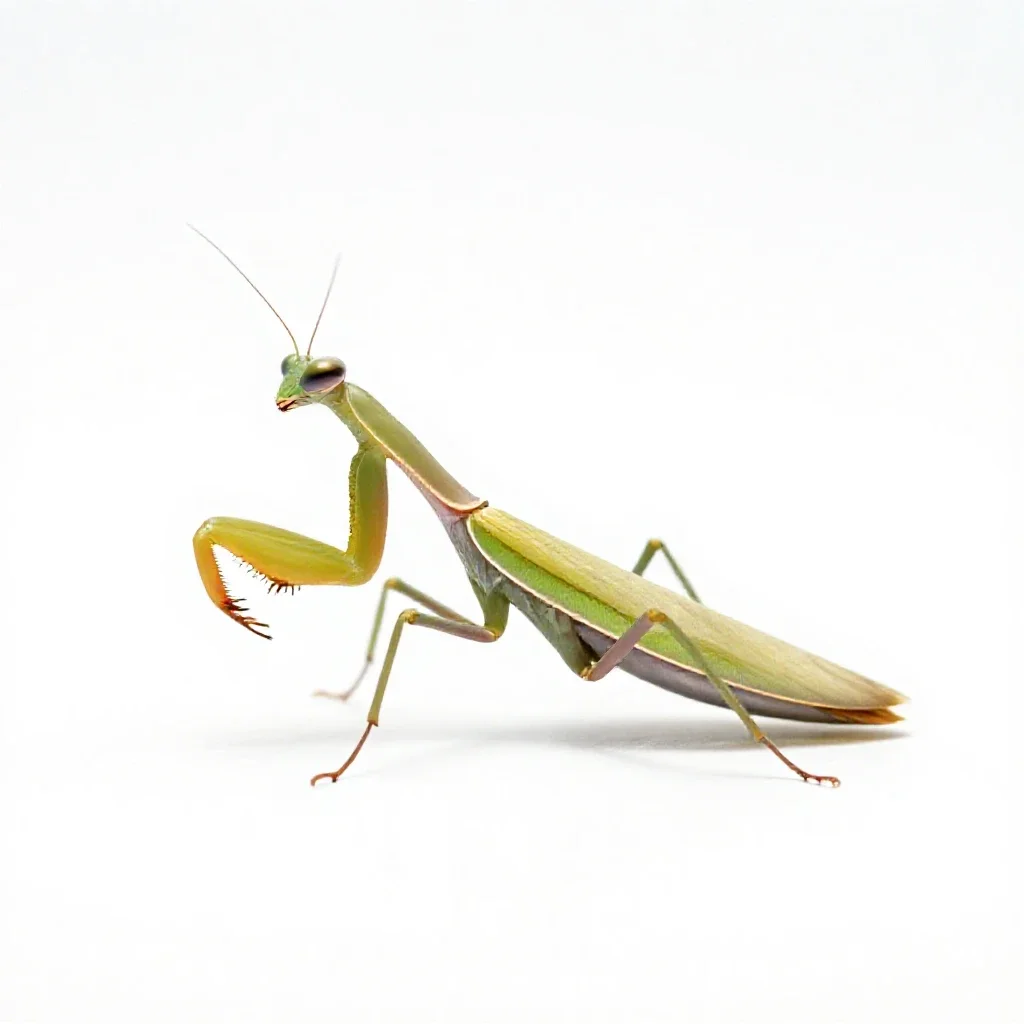 Mantispid isolated on a white background