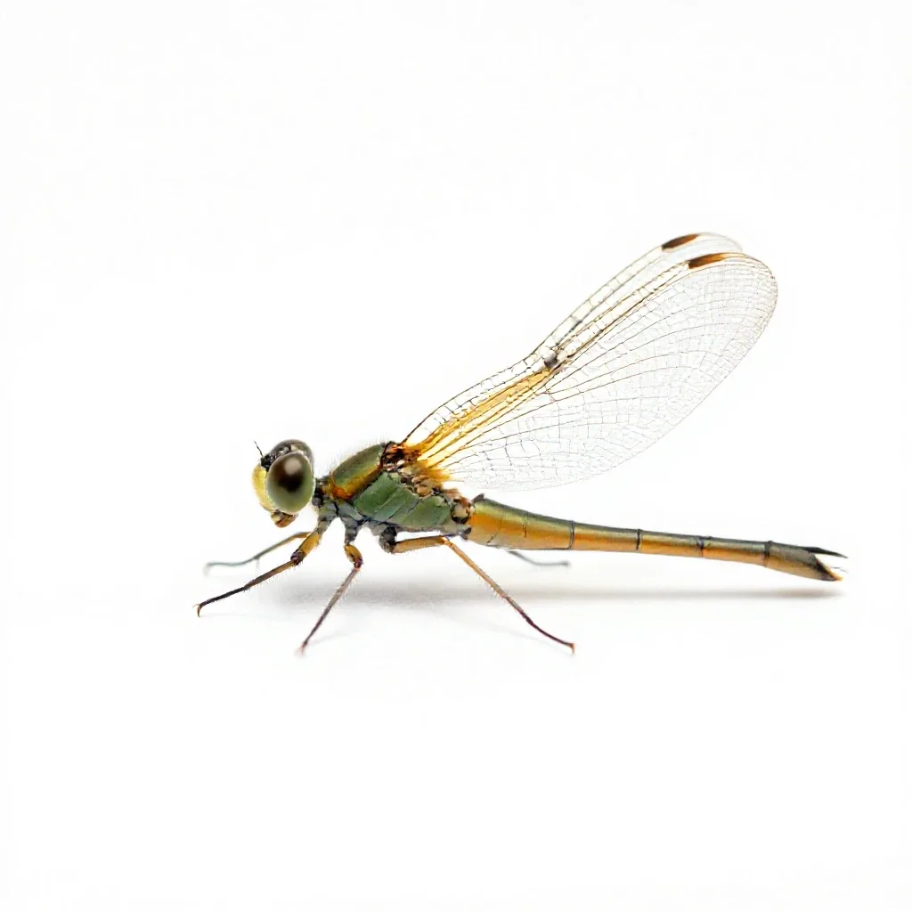 Mayfly isolated on a white background