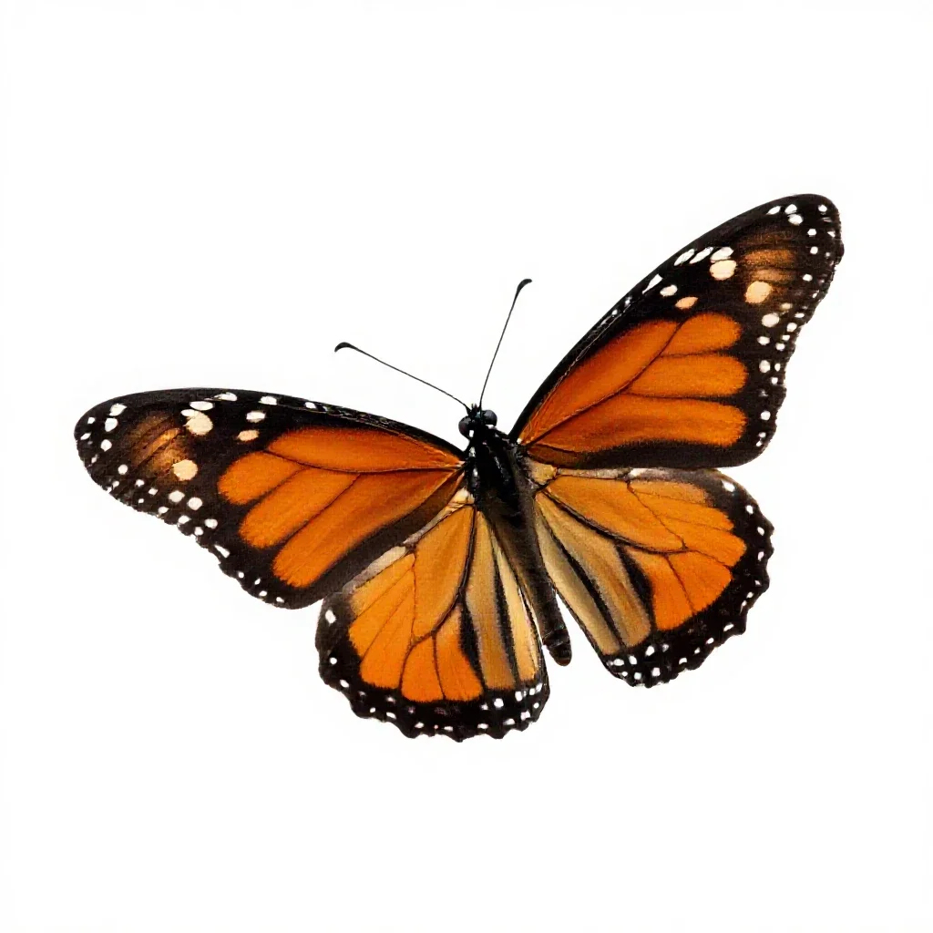 Monarch isolated on a white background