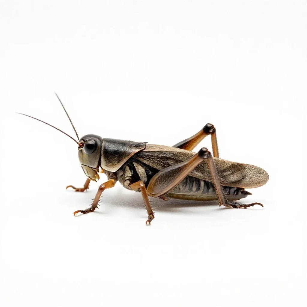 Mormon cricket isolated on a white background