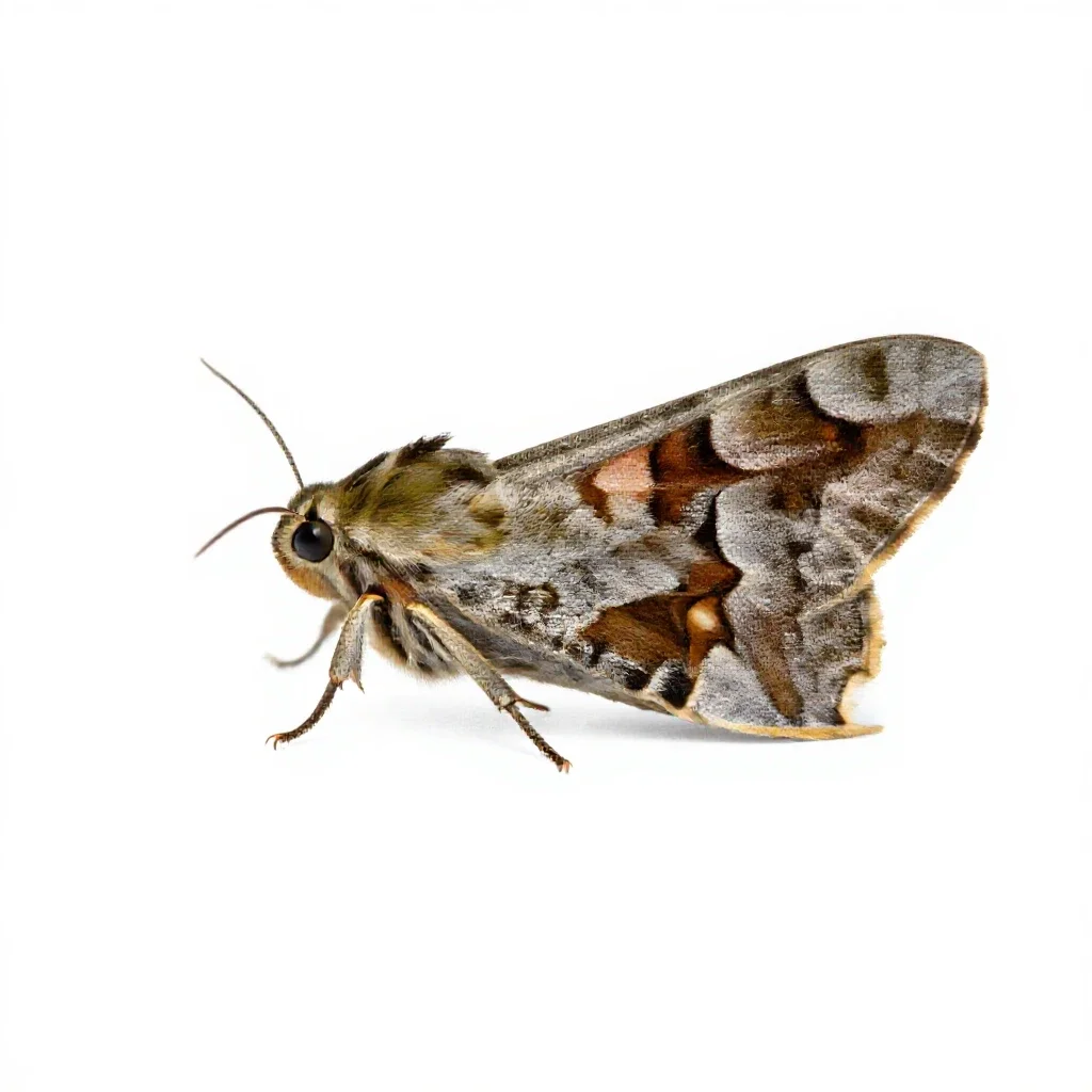 Moth miller isolated on a white background