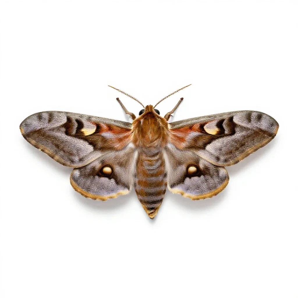 Moth isolated on a white background
