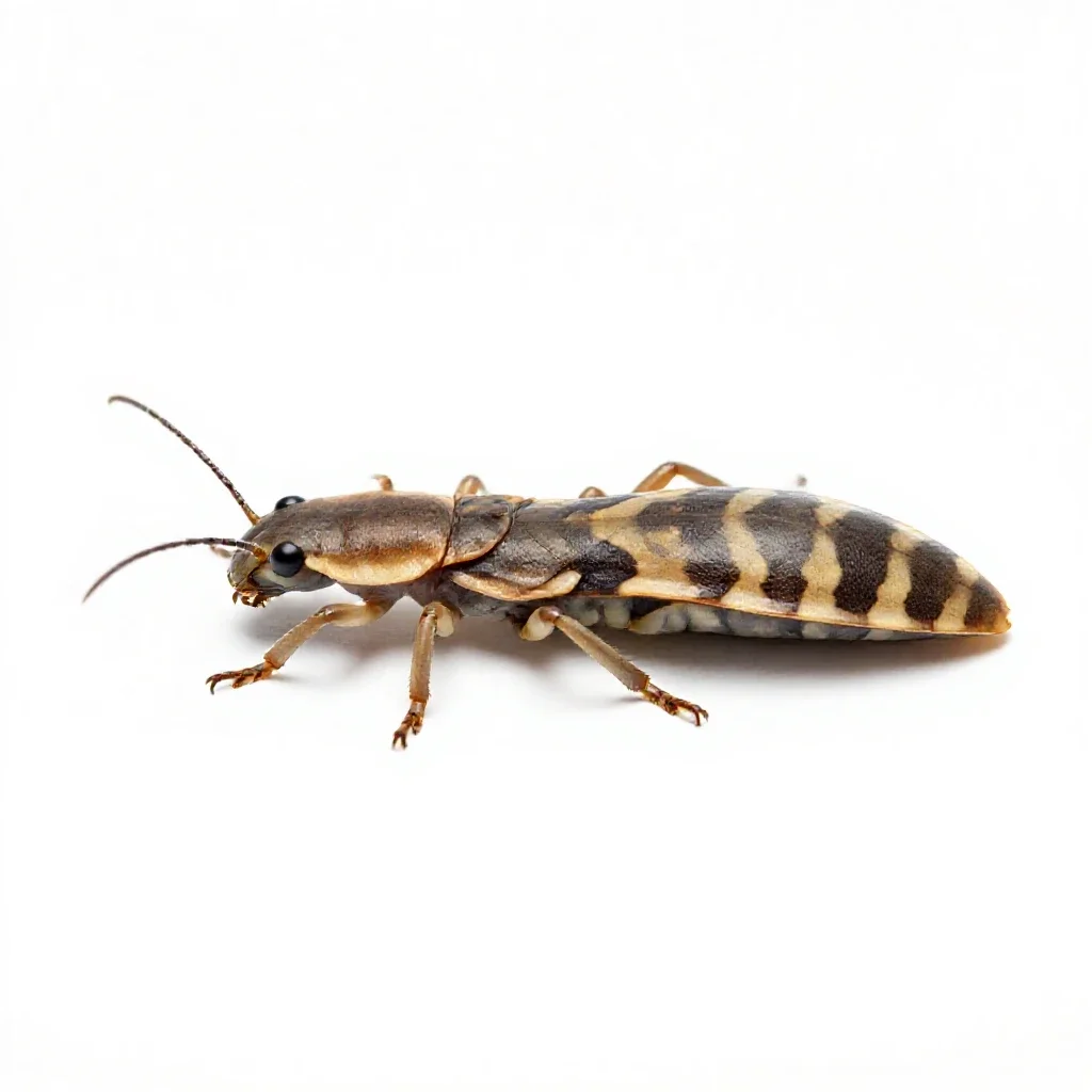 Phasmid isolated on a white background