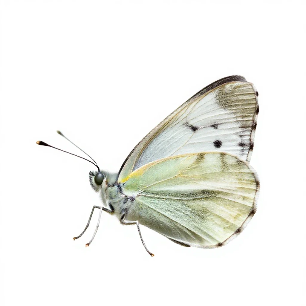 Pierid isolated on a white background