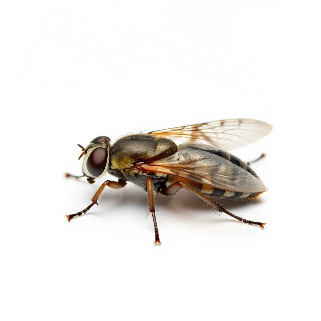 Psocopterous insect isolated on a white background