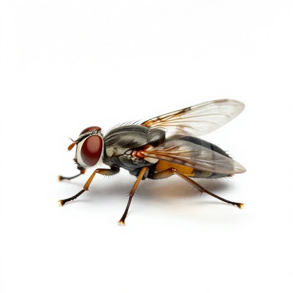 Psychodid isolated on a white background
