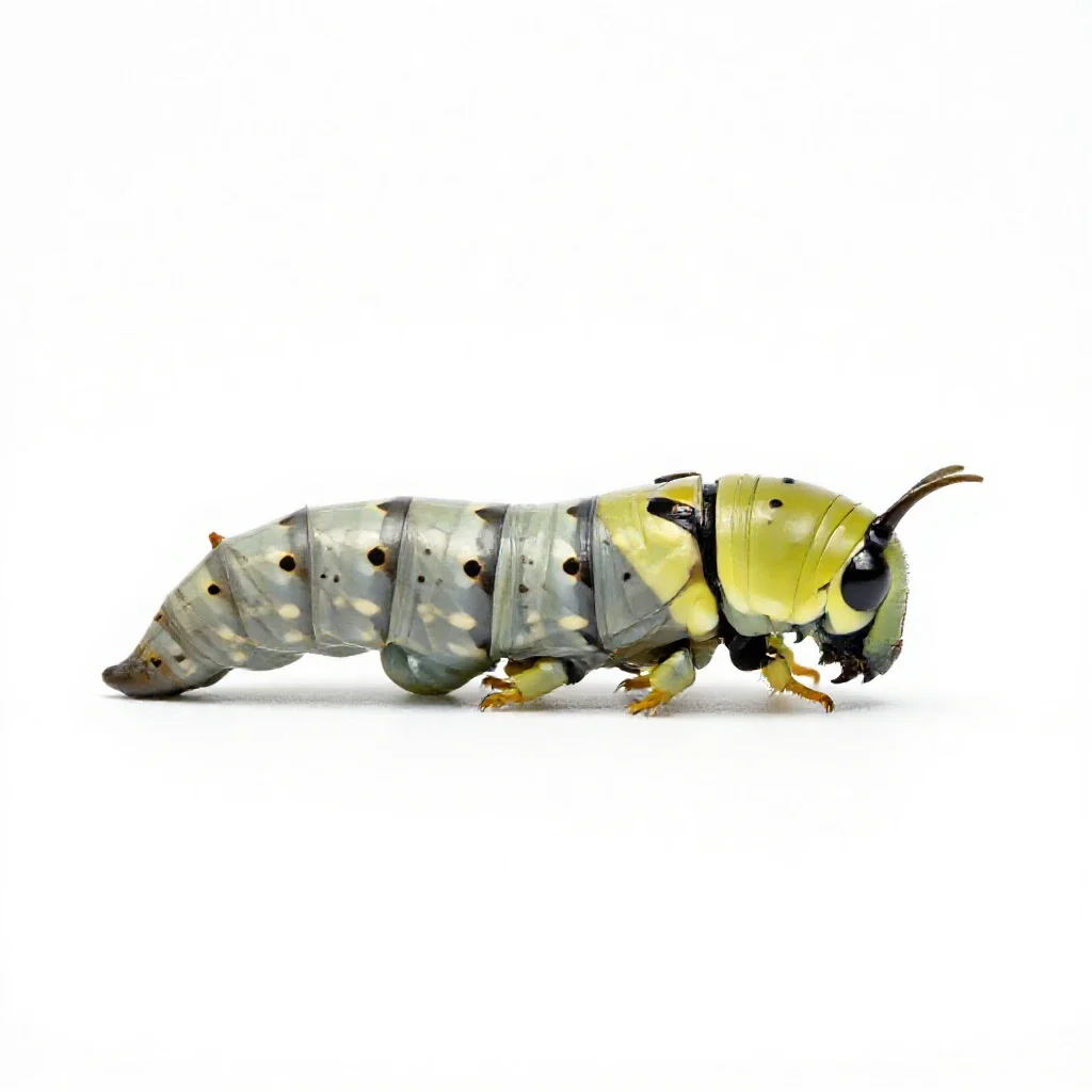 Pupa isolated on a white background