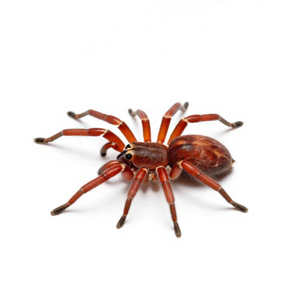 Red spider isolated on a white background