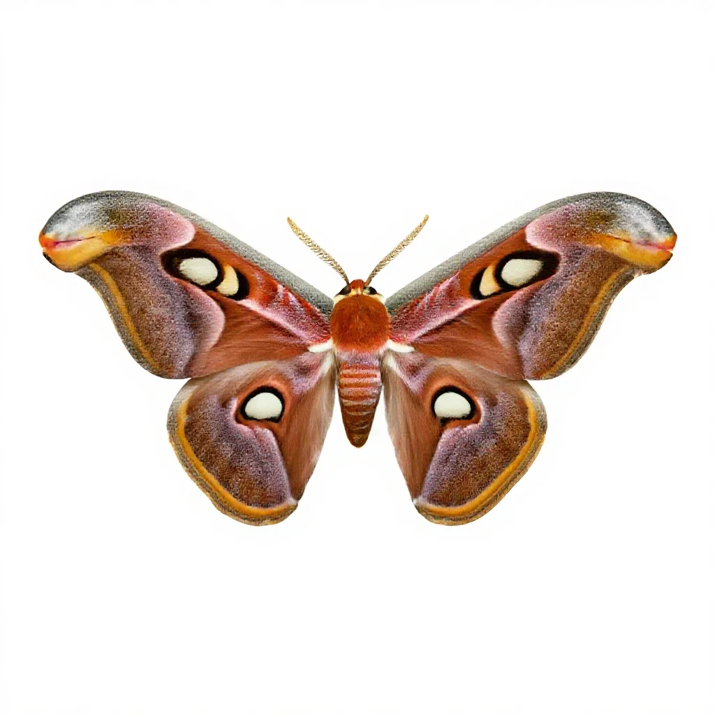 Saturniid isolated on a white background