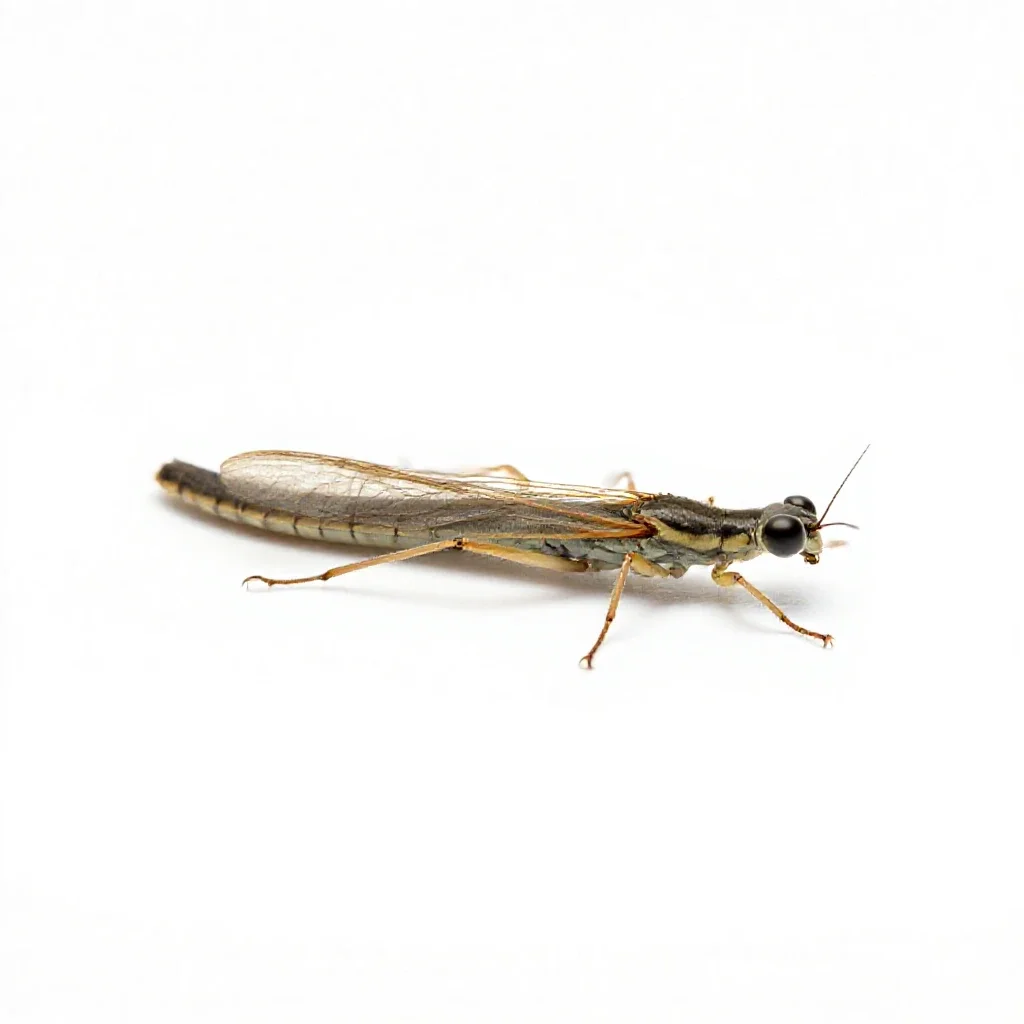 Snakefly isolated on a white background