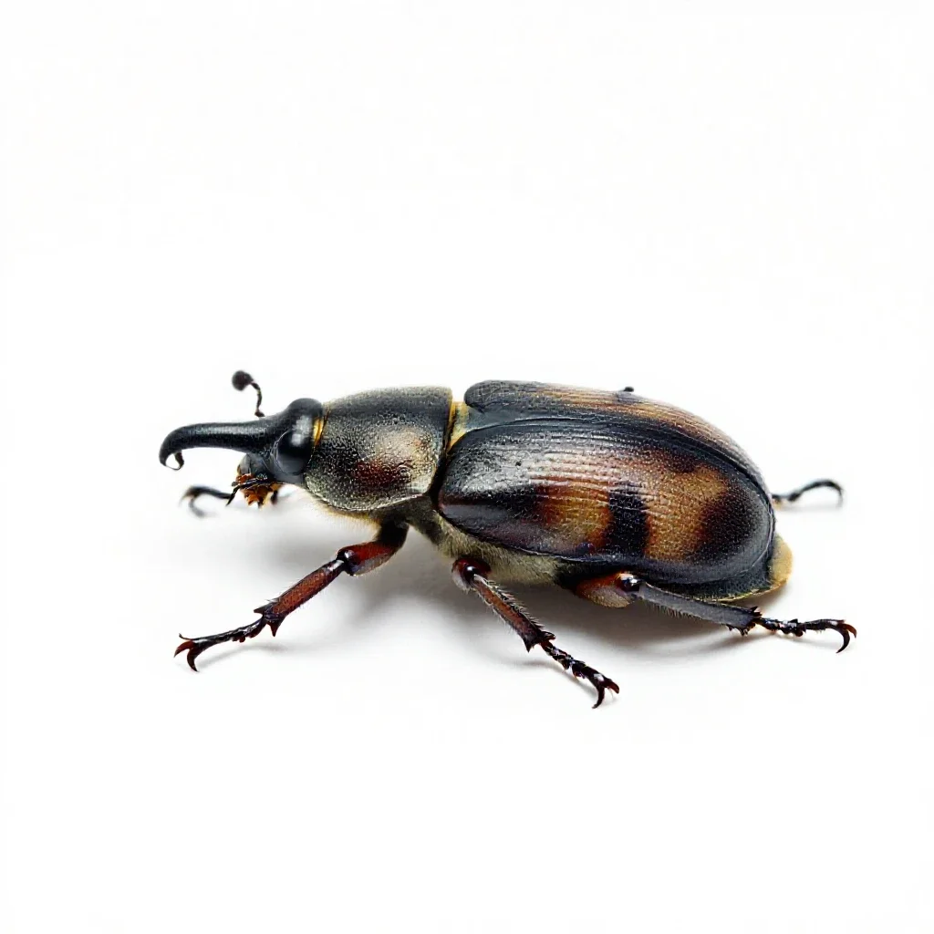 Snout beetle isolated on a white background